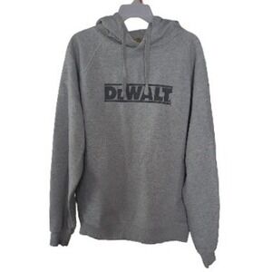 DeWalt Logan Heavy Duty Hoodie Mens Large Gray Logo Pullover DXWW50075
